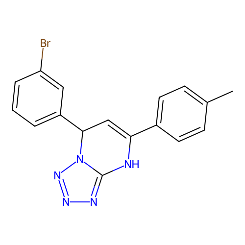 7-(3-Bromophenyl)-5-(4-methylphenyl)-4,7-dihydrotetrazolo[1,5-a]pyrimidine structure
