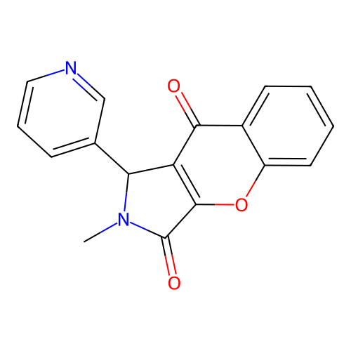 2-Methyl-1-(pyridin-3-yl)-1,2-dihydrochromeno[2,3-c]pyrrole-3,9-dione structure