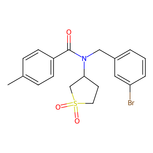 N-(3-bromobenzyl)-N-(1,1-dioxidotetrahydrothiophen-3-yl)-4-methylbenzamide structure