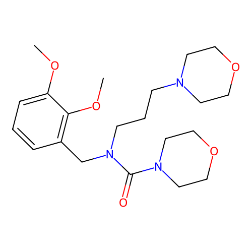 N-(2,3-dimethoxybenzyl)-N-(3-morpholinopropyl)morpholine-4-carboxamide structure