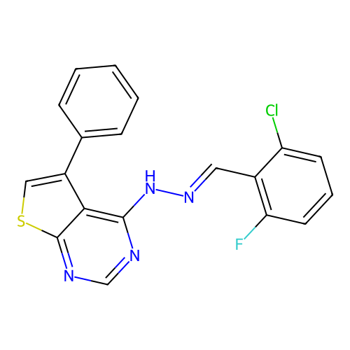 C19H12ClFN4S structure
