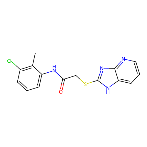 N-(3-Chloro-2-methylphenyl)-2-{3H-imidazo[4,5-B]pyridin-2-ylsulfanyl}acetamide structure