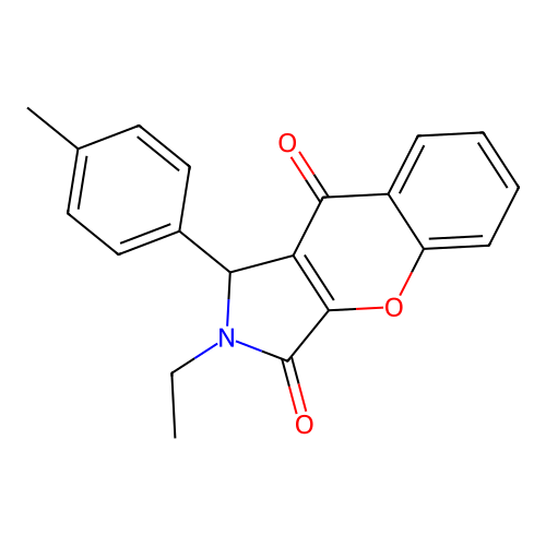 2-Ethyl-1-(4-methylphenyl)-1,2-dihydrochromeno[2,3-c]pyrrole-3,9-dione structure