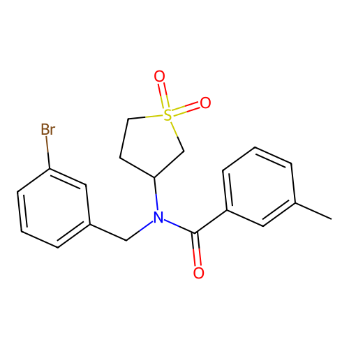 N-(3-bromobenzyl)-N-(1,1-dioxidotetrahydrothiophen-3-yl)-3-methylbenzamide structure