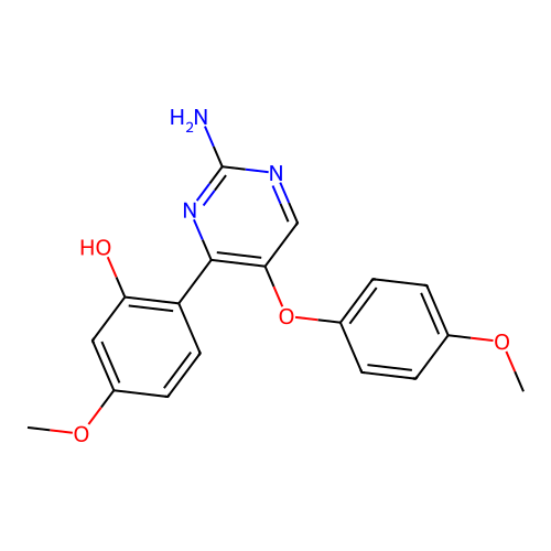 2-(2-Amino-5-(4-methoxyphenoxy)pyrimidin-4-yl)-5-methoxyphenol structure