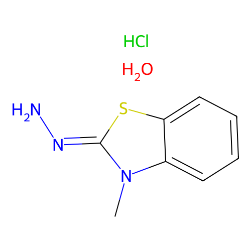 3-Methyl-2-benzothiazolinone hydrazone hydrochloride monohydrate structure