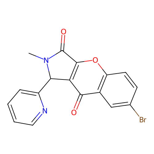 7-Bromo-2-methyl-1-(pyridin-2-yl)-1,2-dihydrochromeno[2,3-c]pyrrole-3,9-dione structure