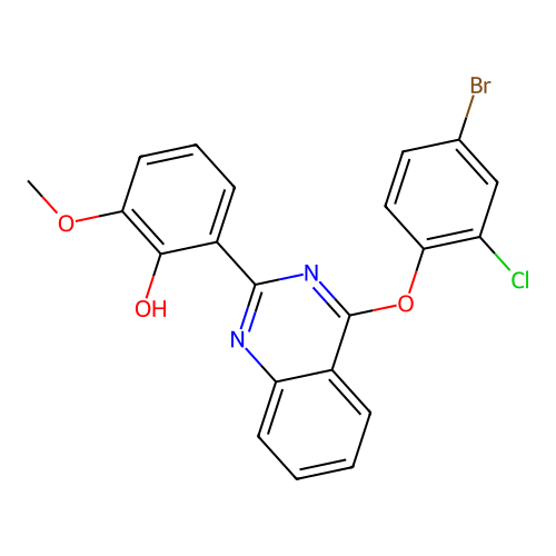 2-(4-(4-Bromo-2-chlorophenoxy)quinazolin-2-yl)-6-methoxyphenol structure