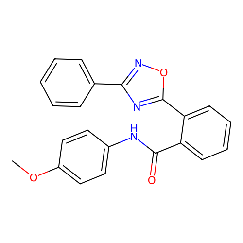 N-(4-methoxyphenyl)-2-(3-phenyl-1,2,4-oxadiazol-5-yl)benzamide structure