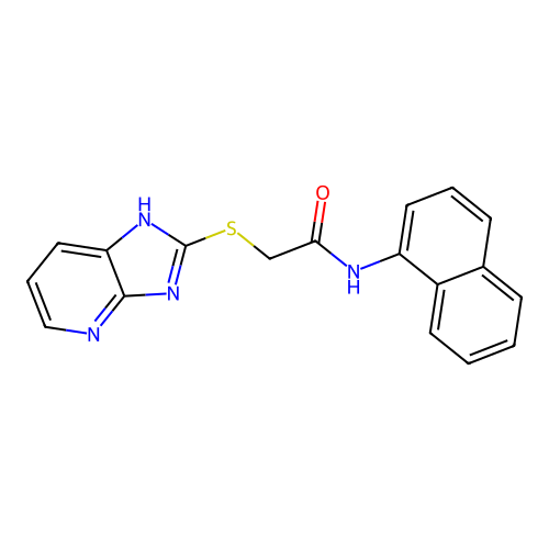 2-(1H-imidazo[4,5-b]pyridin-2-ylsulfanyl)-N-(naphthalen-1-yl)acetamide structure