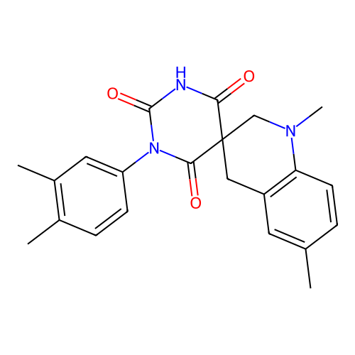 1-(3,4-dimethylphenyl)-1',6'-dimethyl-2',4'-dihydro-1H,1'H-spiro[pyrimidine-5,3'-quinoline]-2,4,6(3H)-trione structure