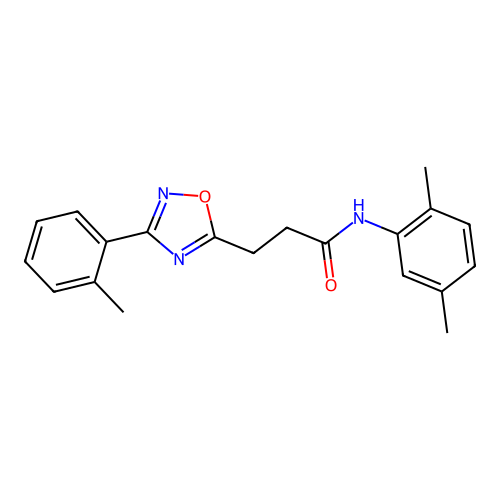 N-(2,5-dimethylphenyl)-3-[3-(2-methylphenyl)-1,2,4-oxadiazol-5-yl]propanamide structure