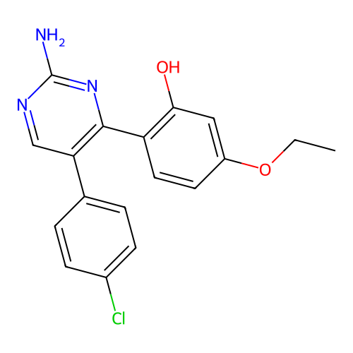 2-[2-Amino-5-(4-chlorophenyl)pyrimidin-4-yl]-5-ethoxyphenol structure