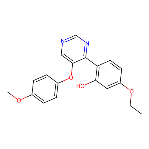 5-Ethoxy-2-[5-(4-methoxyphenoxy)pyrimidin-4-yl]phenol structure