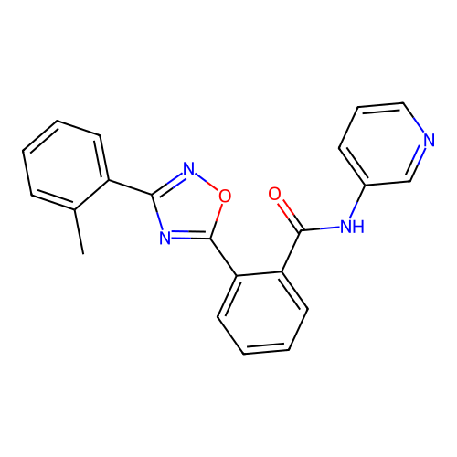 2-[3-(2-methylphenyl)-1,2,4-oxadiazol-5-yl]-N-pyridin-3-ylbenzamide structure