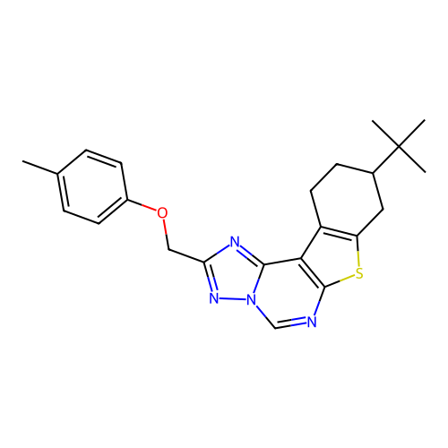 [9-(TERT-BUTYL)-8,9,10,11-TETRAHYDRO[1]BENZOTHIENO[3,2-E][1,2,4]TRIAZOLO[1,5-C]PYRIMIDIN-2-YL]METHYL (4-METHYLPHENYL) ETHER structure