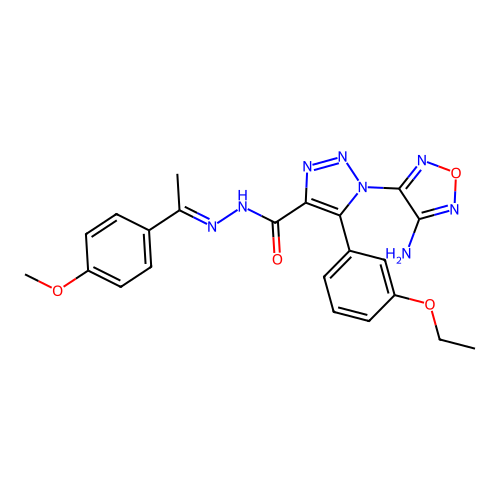 C22H22N8O4 structure
