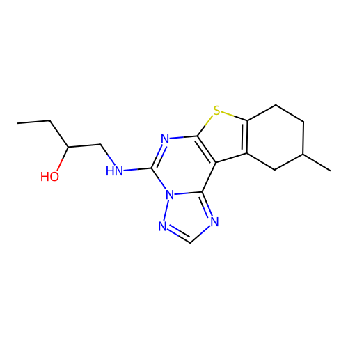 C16H21N5OS structure