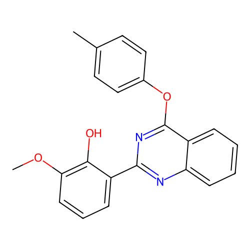 2-Methoxy-6-[4-(4-methylphenoxy)quinazolin-2-yl]phenol structure