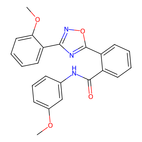 N-(3-methoxyphenyl)-2-[3-(2-methoxyphenyl)-1,2,4-oxadiazol-5-yl]benzamide structure