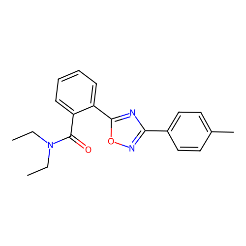N,N-diethyl-2-[3-(4-methylphenyl)-1,2,4-oxadiazol-5-yl]benzamide structure