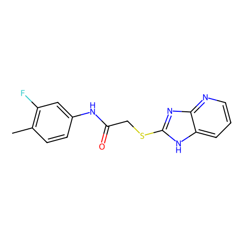 N-(3-Fluoro-4-methylphenyl)-2-{3H-imidazo[4,5-B]pyridin-2-ylsulfanyl}acetamide structure