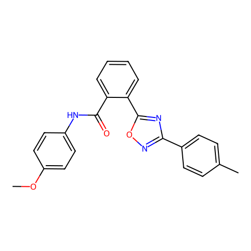 N-(4-methoxyphenyl)-2-[3-(4-methylphenyl)-1,2,4-oxadiazol-5-yl]benzamide structure