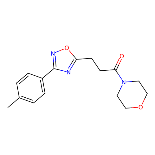 3-[3-(4-Methylphenyl)-1,2,4-oxadiazol-5-yl]-1-(morpholin-4-yl)propan-1-one structure