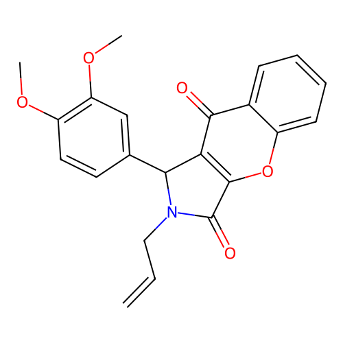 1-(3,4-dimethoxyphenyl)-2-(prop-2-en-1-yl)-1,2-dihydrochromeno[2,3-c]pyrrole-3,9-dione structure