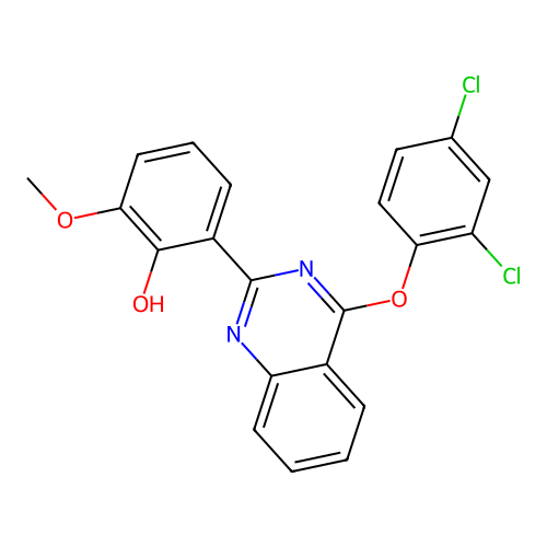 2-(4-(2,4-Dichlorophenoxy)quinazolin-2-yl)-6-methoxyphenol structure