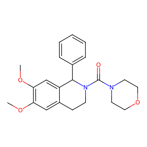 (6,7-dimethoxy-1-phenyl-3,4-dihydro-1H-isoquinolin-2-yl)-morpholin-4-ylmethanone structure