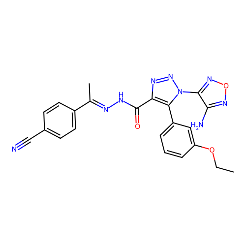 C22H19N9O3 structure