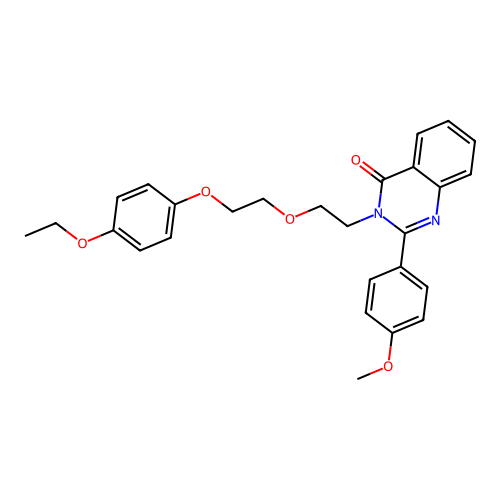 3-(2-(2-(4-ethoxyphenoxy)ethoxy)ethyl)-2-(4-methoxyphenyl)quinazolin-4(3H)-one structure