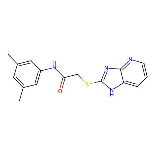 N-(3,5-Dimethylphenyl)-2-{3H-imidazo[4,5-B]pyridin-2-ylsulfanyl}acetamide structure