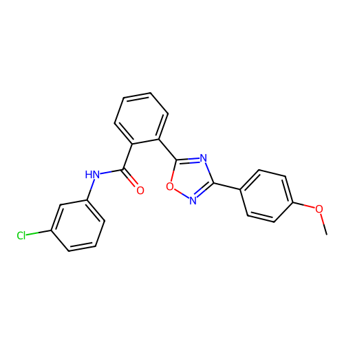 N-(3-chlorophenyl)-2-[3-(4-methoxyphenyl)-1,2,4-oxadiazol-5-yl]benzamide structure