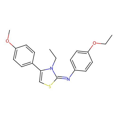 4-ethoxy-N-[(2Z)-3-ethyl-4-(4-methoxyphenyl)-1,3-thiazol-2(3H)-ylidene]aniline structure