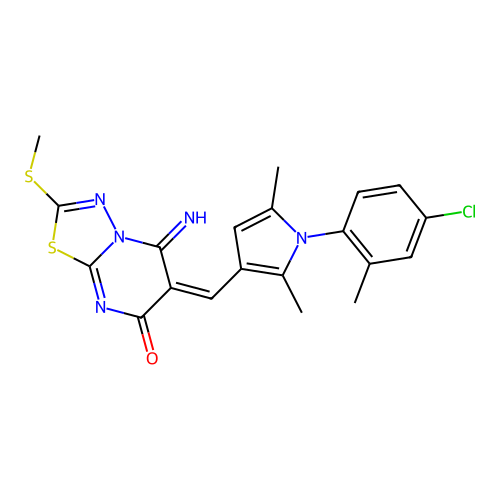 C20H18ClN5OS2 structure