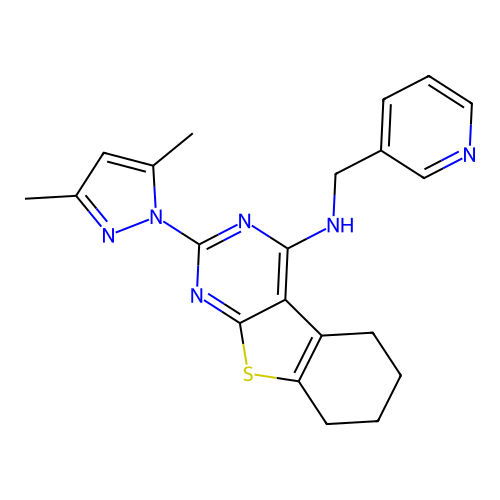 C21H22N6S structure