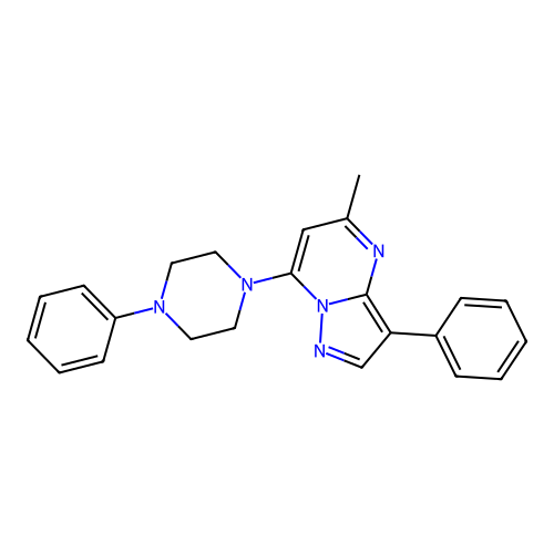 5-Methyl-3-phenyl-7-(4-phenylpiperazin-1-yl)pyrazolo[1,5-a]pyrimidine structure
