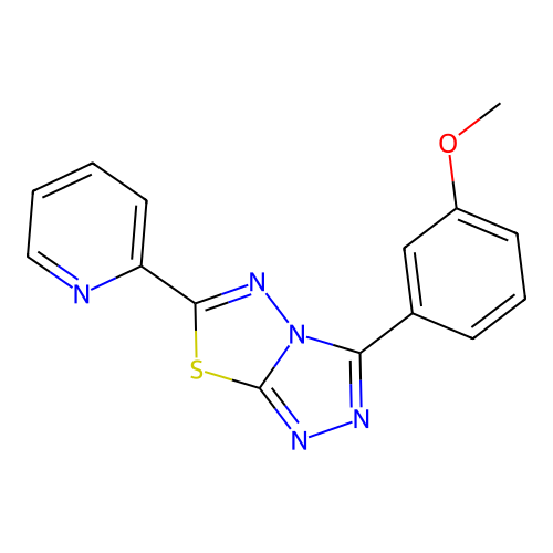 3-(3-Methoxyphenyl)-6-(pyridin-2-yl)[1,2,4]triazolo[3,4-b][1,3,4]thiadiazole structure
