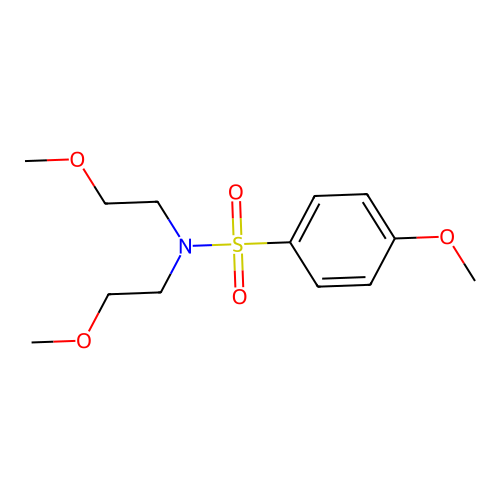 4-methoxy-N,N-bis(2-methoxyethyl)benzenesulfonamide structure