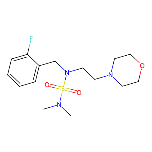 {[(2-Fluorophenyl)methyl][2-(morpholin-4-YL)ethyl]sulfamoyl}dimethylamine structure