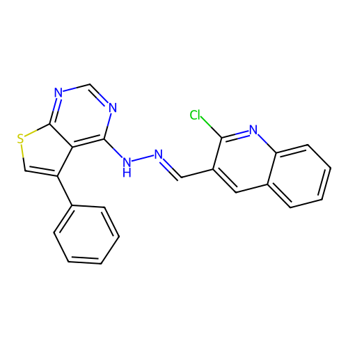 C22H14ClN5S structure