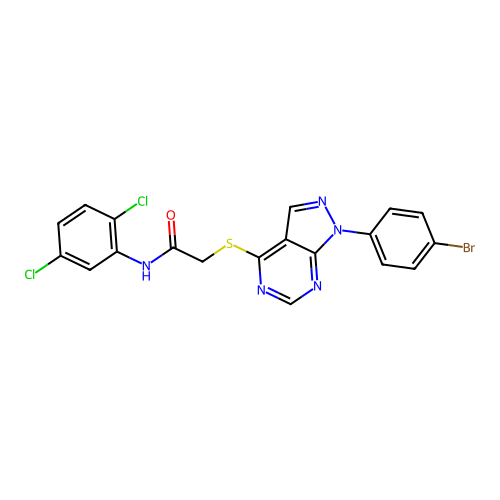 C19H12BrCl2N5OS structure
