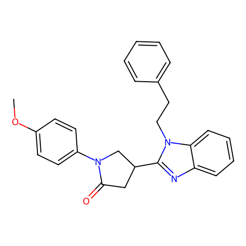 1-(4-Methoxyphenyl)-4-[1-(2-phenylethyl)benzimidazol-2-yl]pyrrolidin-2-one structure