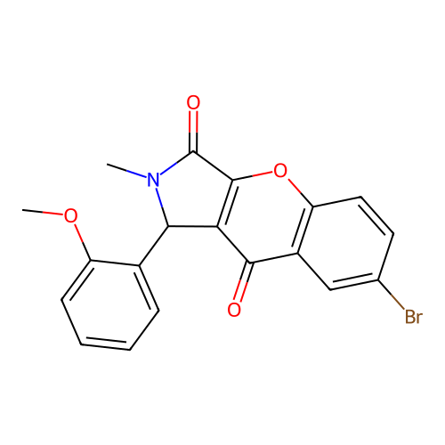 7-Bromo-1-(2-methoxyphenyl)-2-methyl-1,2-dihydrochromeno[2,3-c]pyrrole-3,9-dione structure
