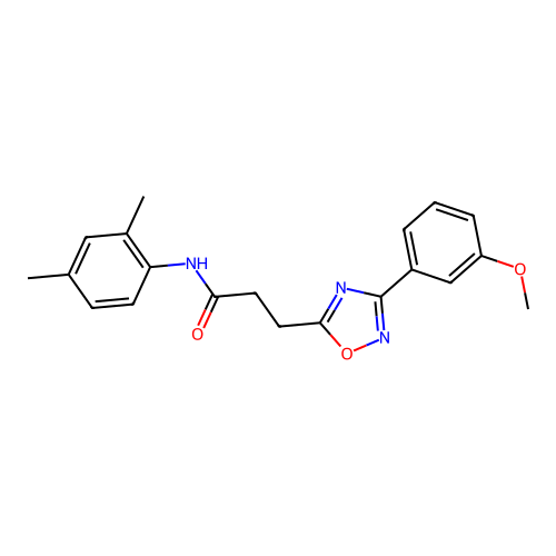 N-(2,4-dimethylphenyl)-3-[3-(3-methoxyphenyl)-1,2,4-oxadiazol-5-yl]propanamide structure