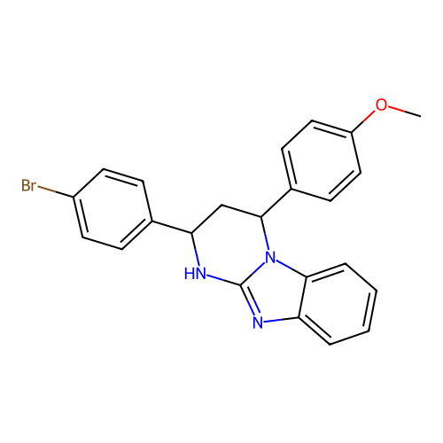 2-(4-bromophenyl)-4-(4-methoxyphenyl)-1,2,3,4-tetrahydropyrimido[1,2-a]benzimidazole structure