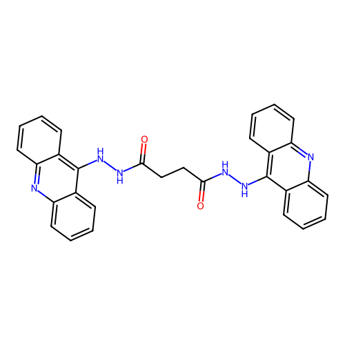 N'~1~,N'~4~-di(acridin-9-yl)butanedihydrazide structure