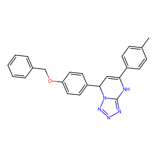 7-[4-(Benzyloxy)phenyl]-5-(4-methylphenyl)-4,7-dihydrotetrazolo[1,5-a]pyrimidine structure